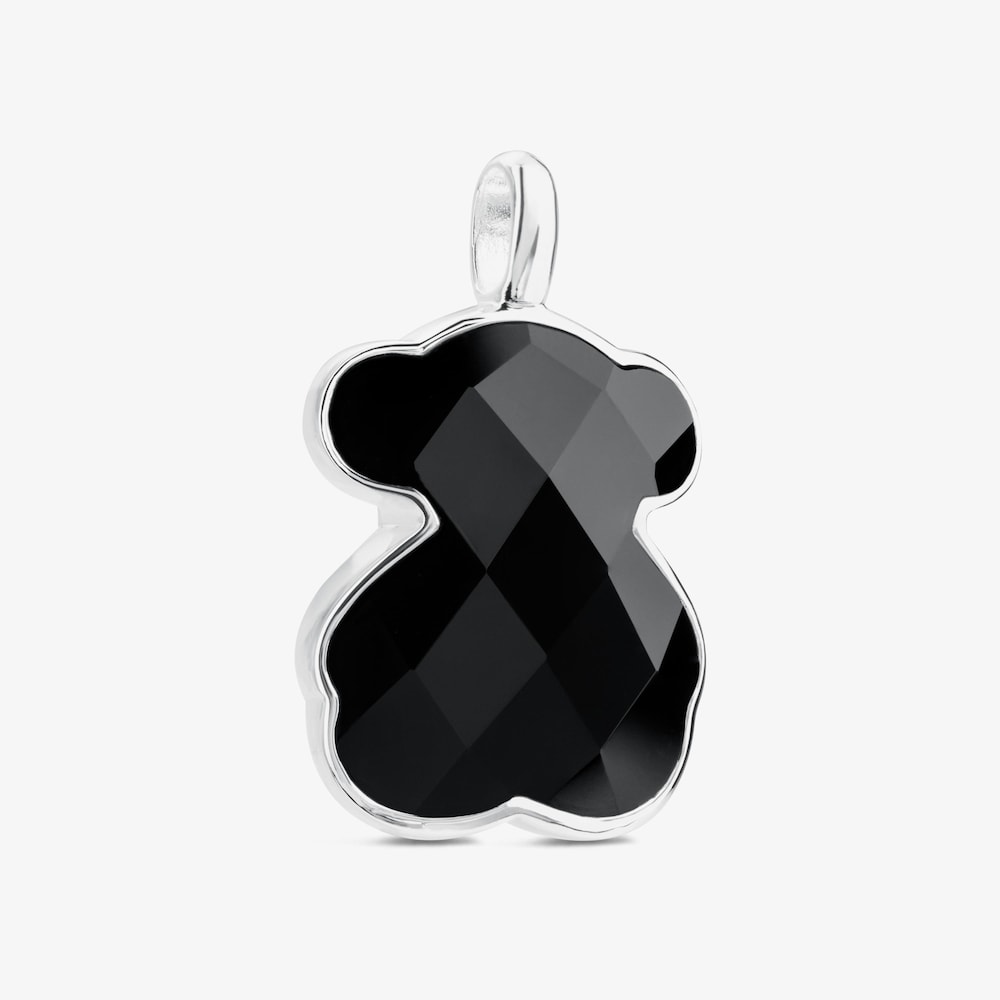 Silver and faceted onyx TOUS Color Pendant