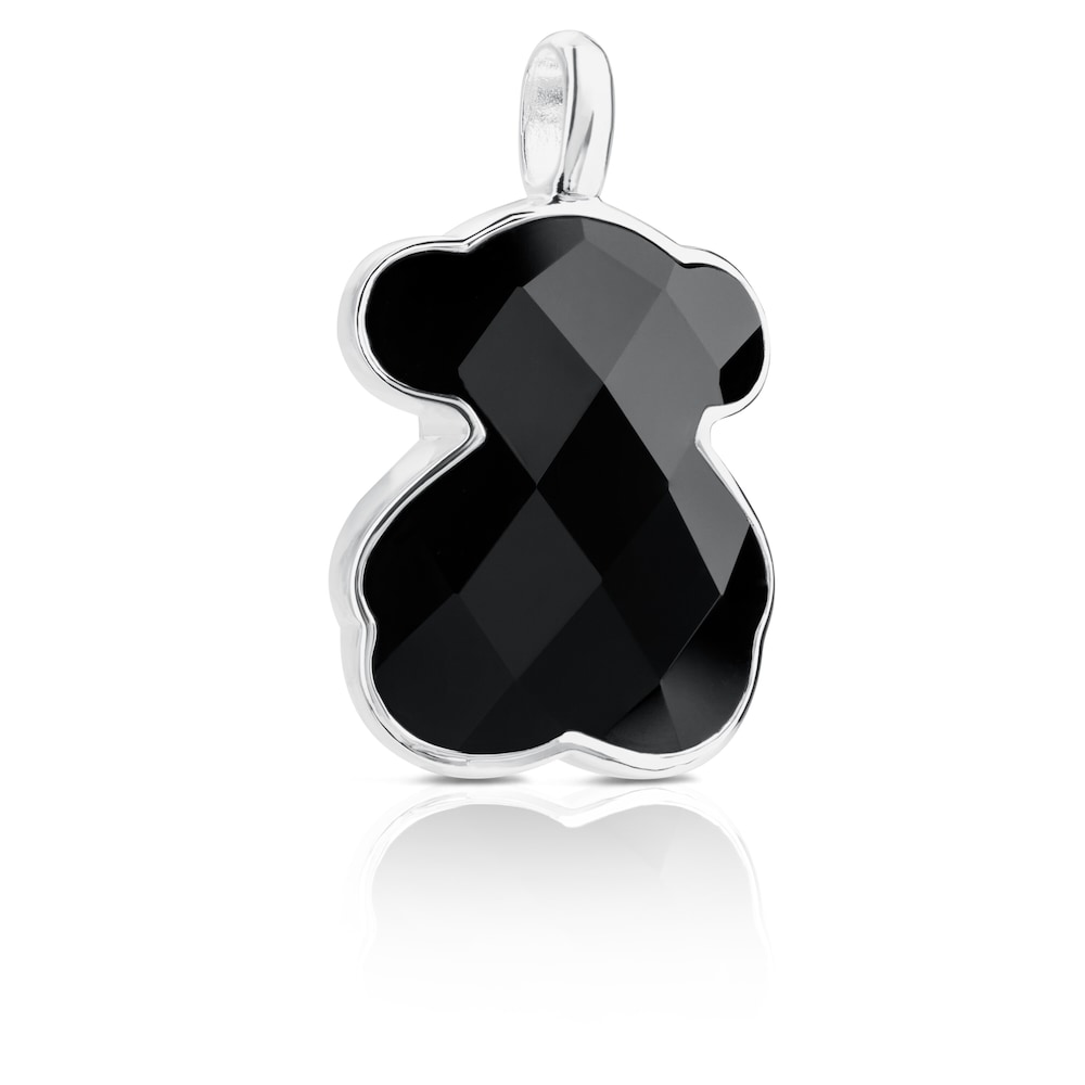 Silver and faceted onyx TOUS Color Pendant