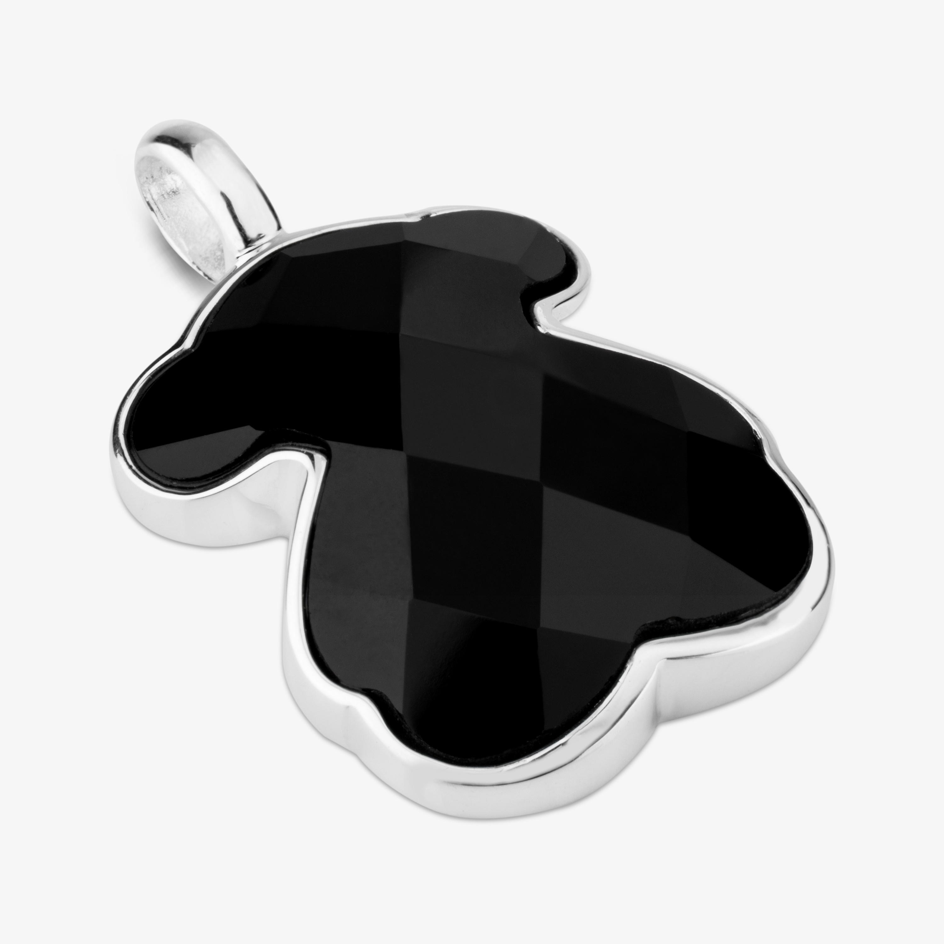 Silver and faceted onyx TOUS Color Pendant