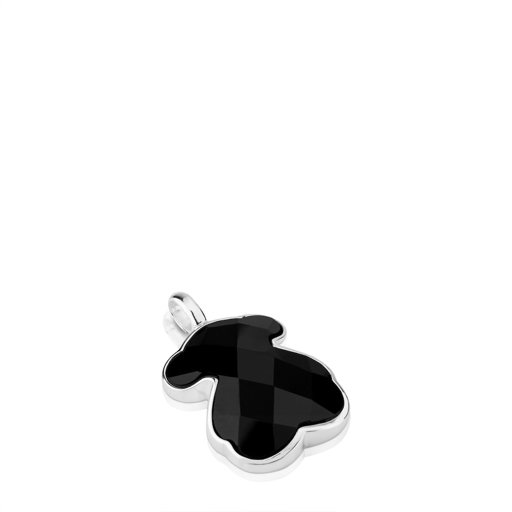 Silver and faceted onyx TOUS Color Pendant