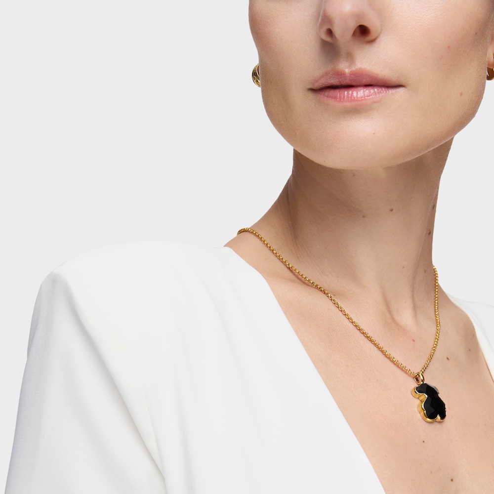 Colgante con ba&ntilde;o de oro 18 kt sobre plata Color