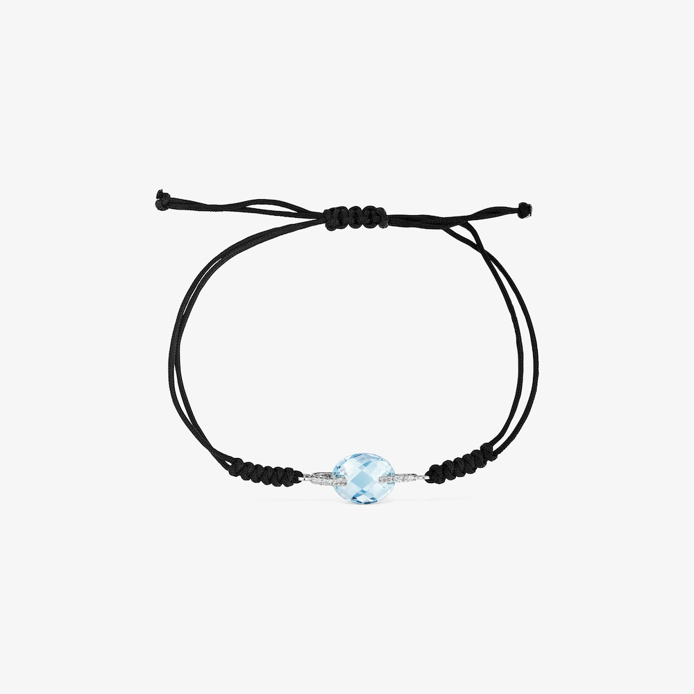 N&aacute;ramok z kolekcie Color Kings z bieleho zlata s top&aacute;som