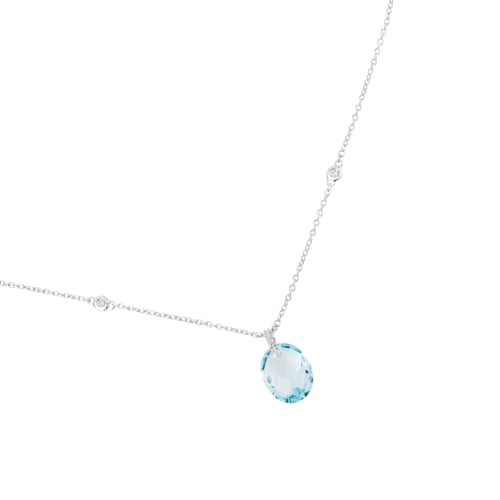 Collar de oro blanco Color Kings