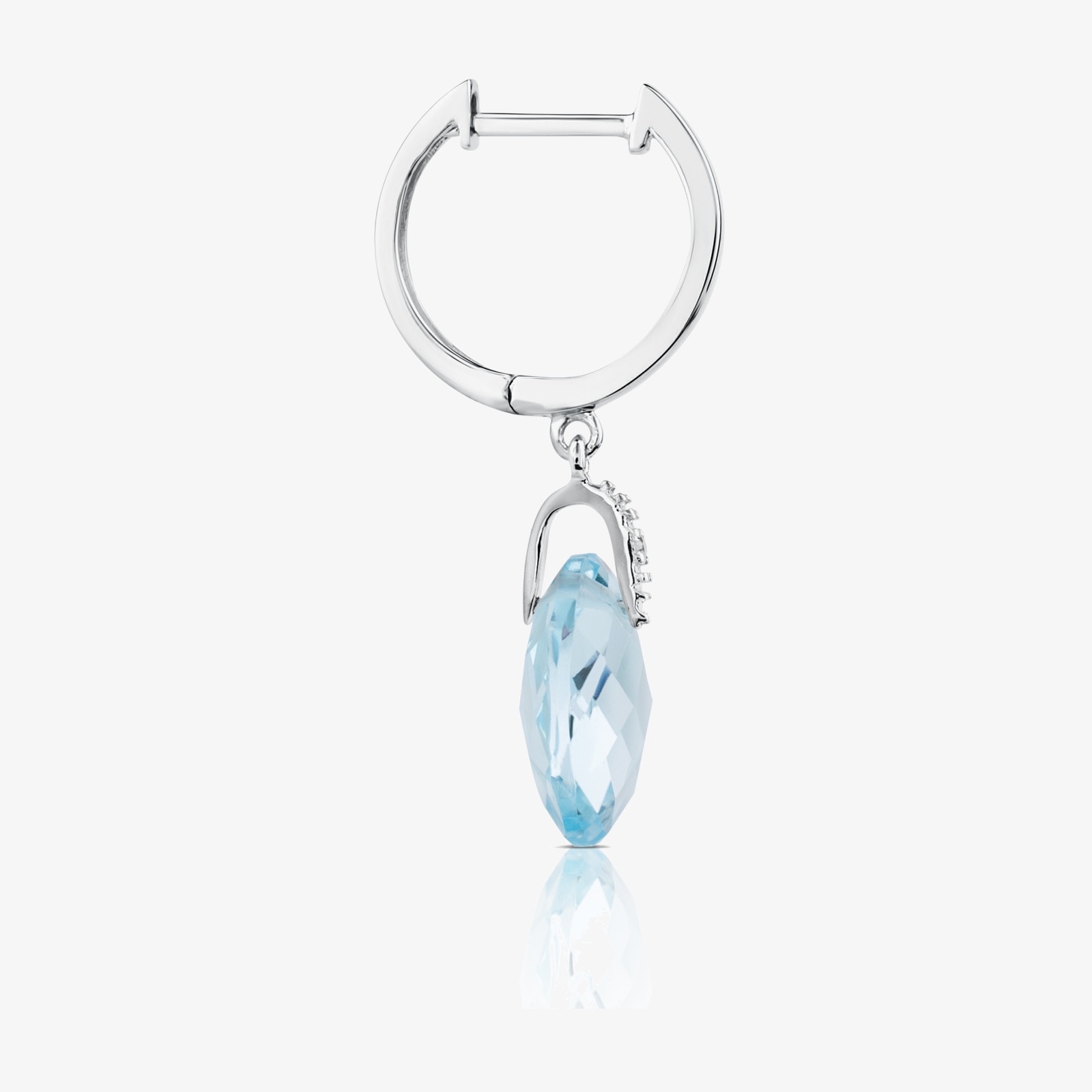 18K white gold Color Kings Earrings with Diamonds and Topaz