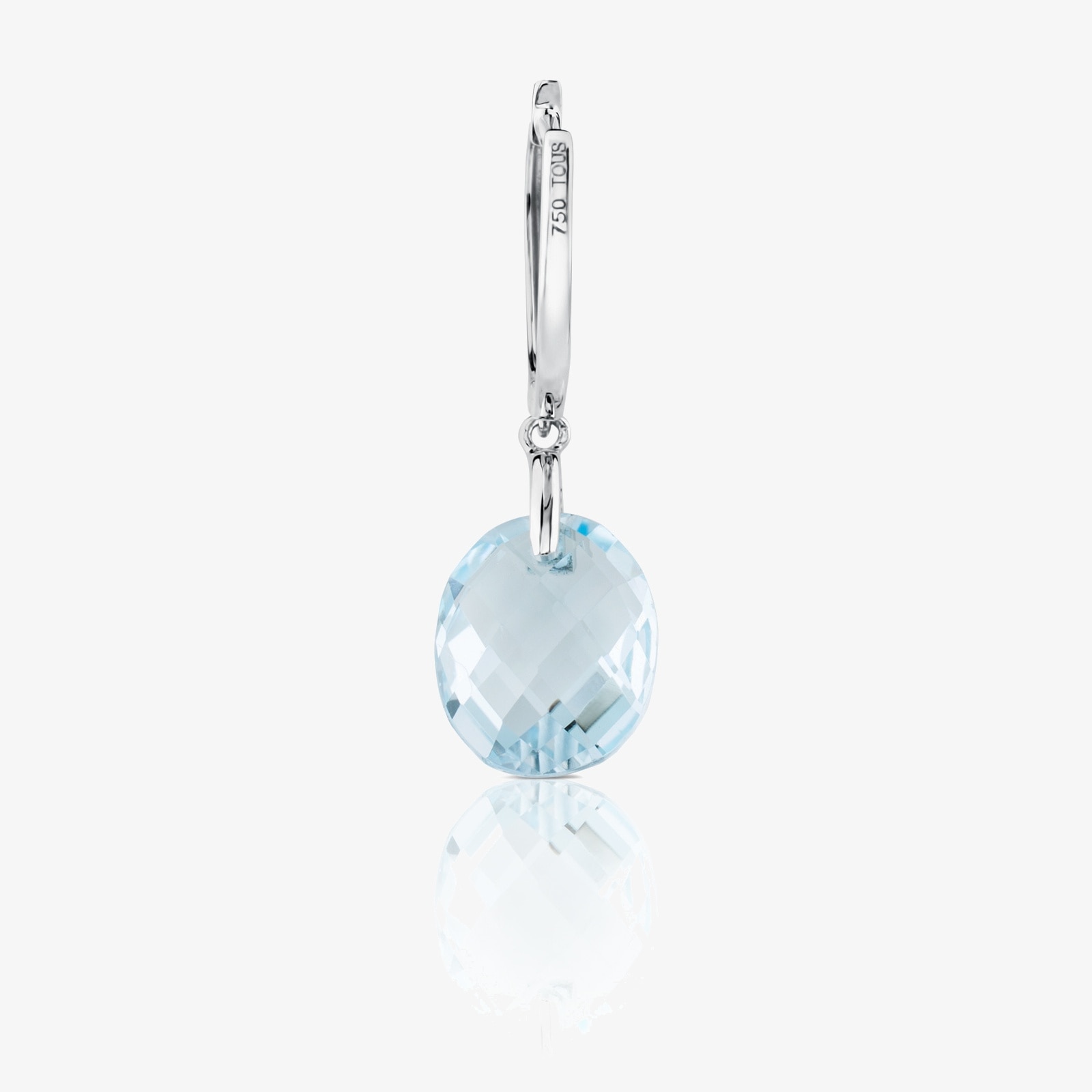 18K white gold Color Kings Earrings with Diamonds and Topaz