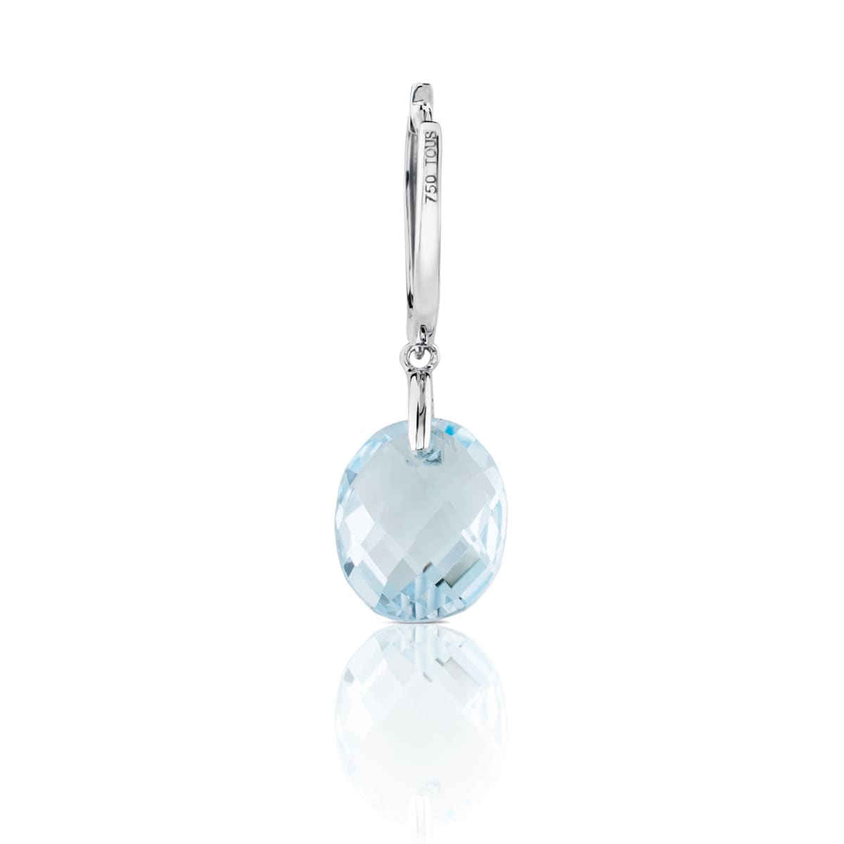 White gold Color Kings Earrings with Diamonds and Topaz