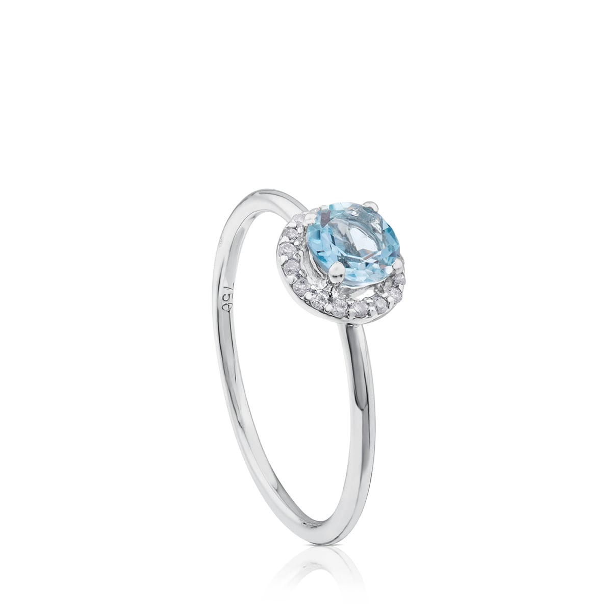 Anillo de oro blanco Color Kings