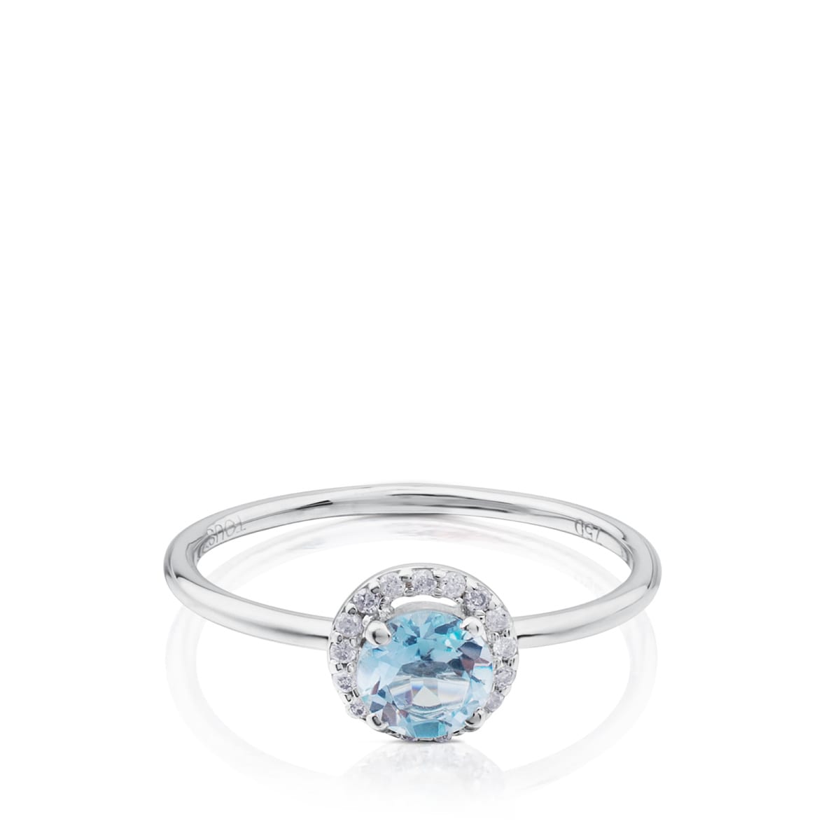 Anillo de oro blanco Color Kings