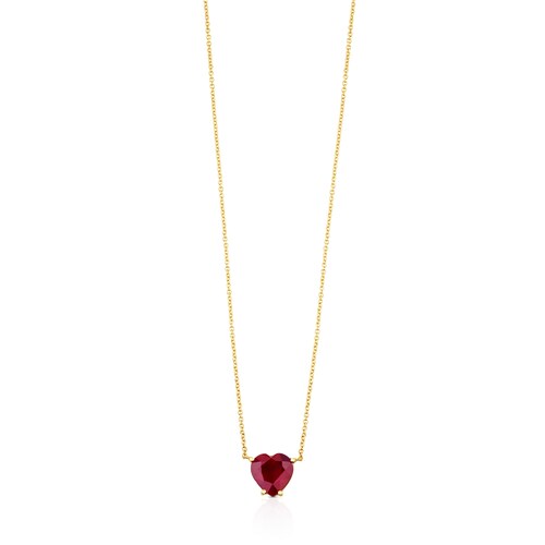 ATELIER Love Necklace in Gold with Ruby image number 0