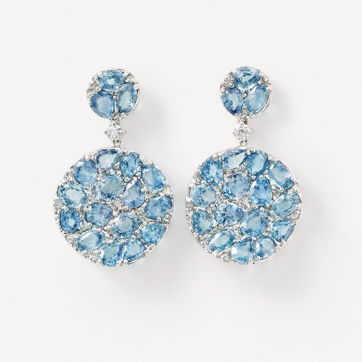 Tous - Pendientes De Oro Blanco Con Zafiros Y Diamantes Tous Atelier Unique Pieces - Azul