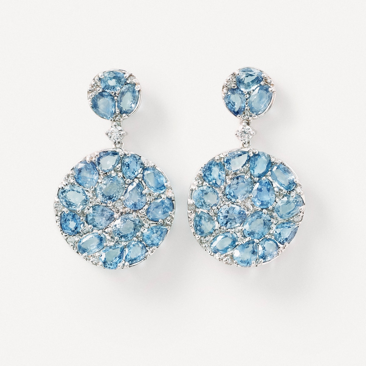Tous - Pendientes De Oro Blanco Con Zafiros Y Diamantes Tous Atelier Unique Pieces - Azul