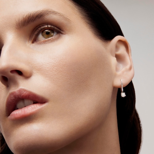 Pendientes cortos de oro blanco con diamantes TOUS ATELIER UNIQUE PIECES