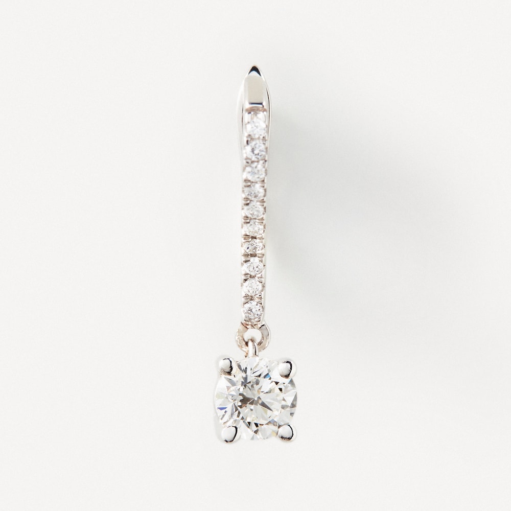 Kr&oacute;tkie kolczyki z białego złota z diamentami TOUS ATELIER