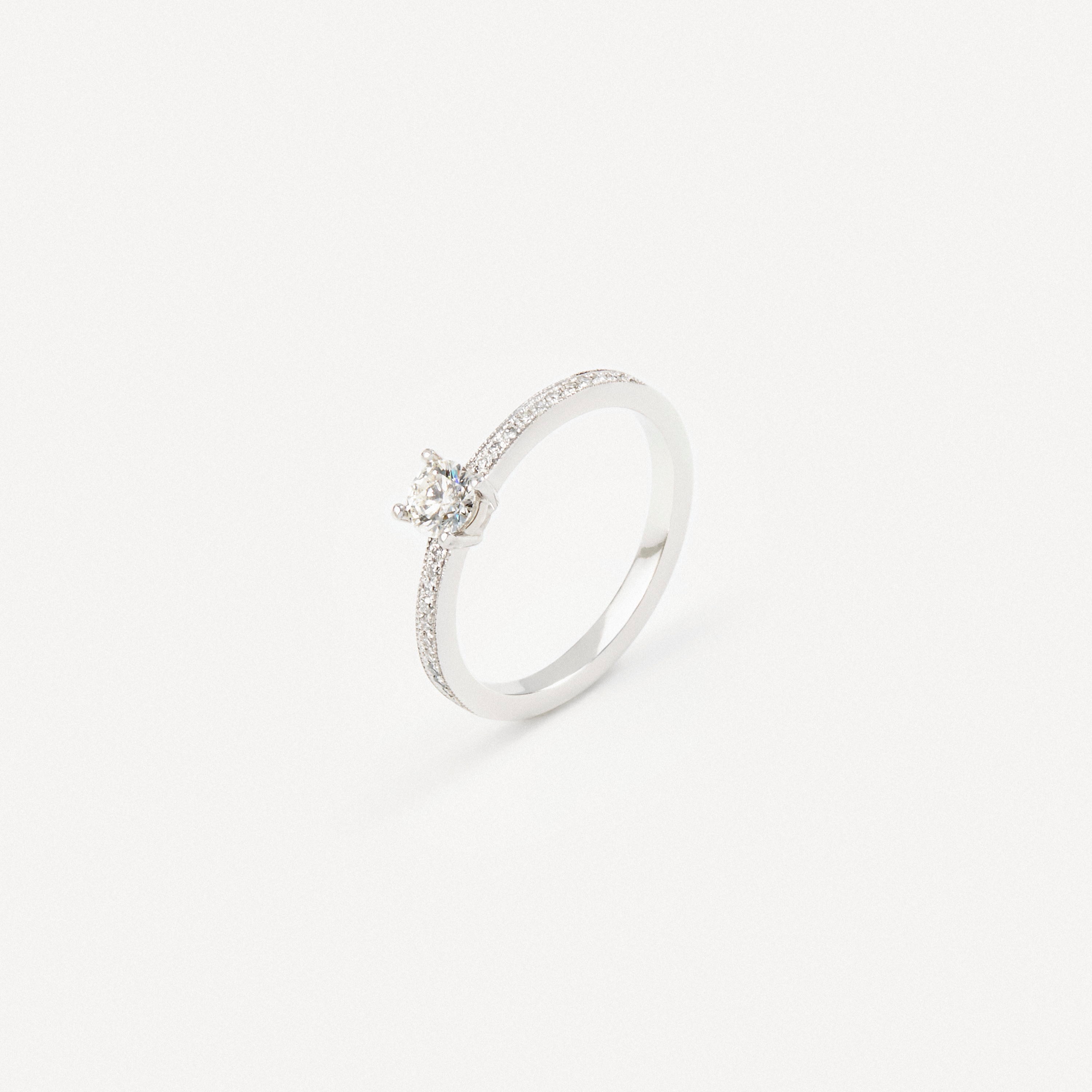 Solitaire ring white gold with diamond TOUS ATELIER