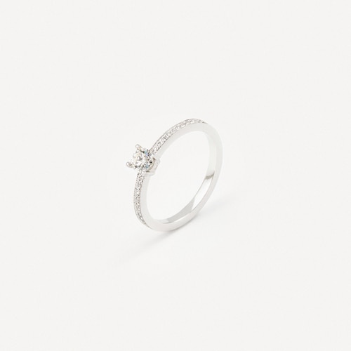 Solitario de oro blanco con diamante TOUS ATELIER