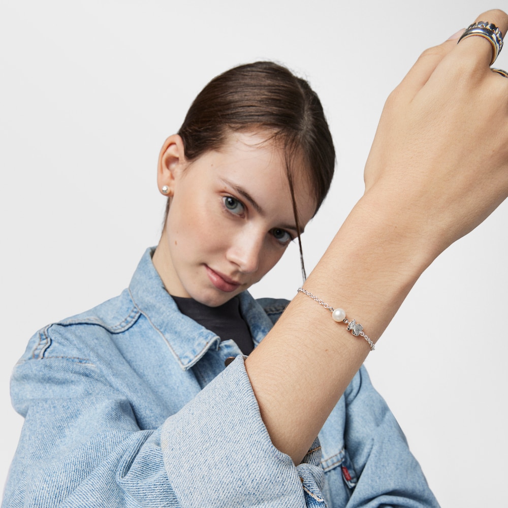 Pulsera de plata con perla cultivada Sweet Dolls