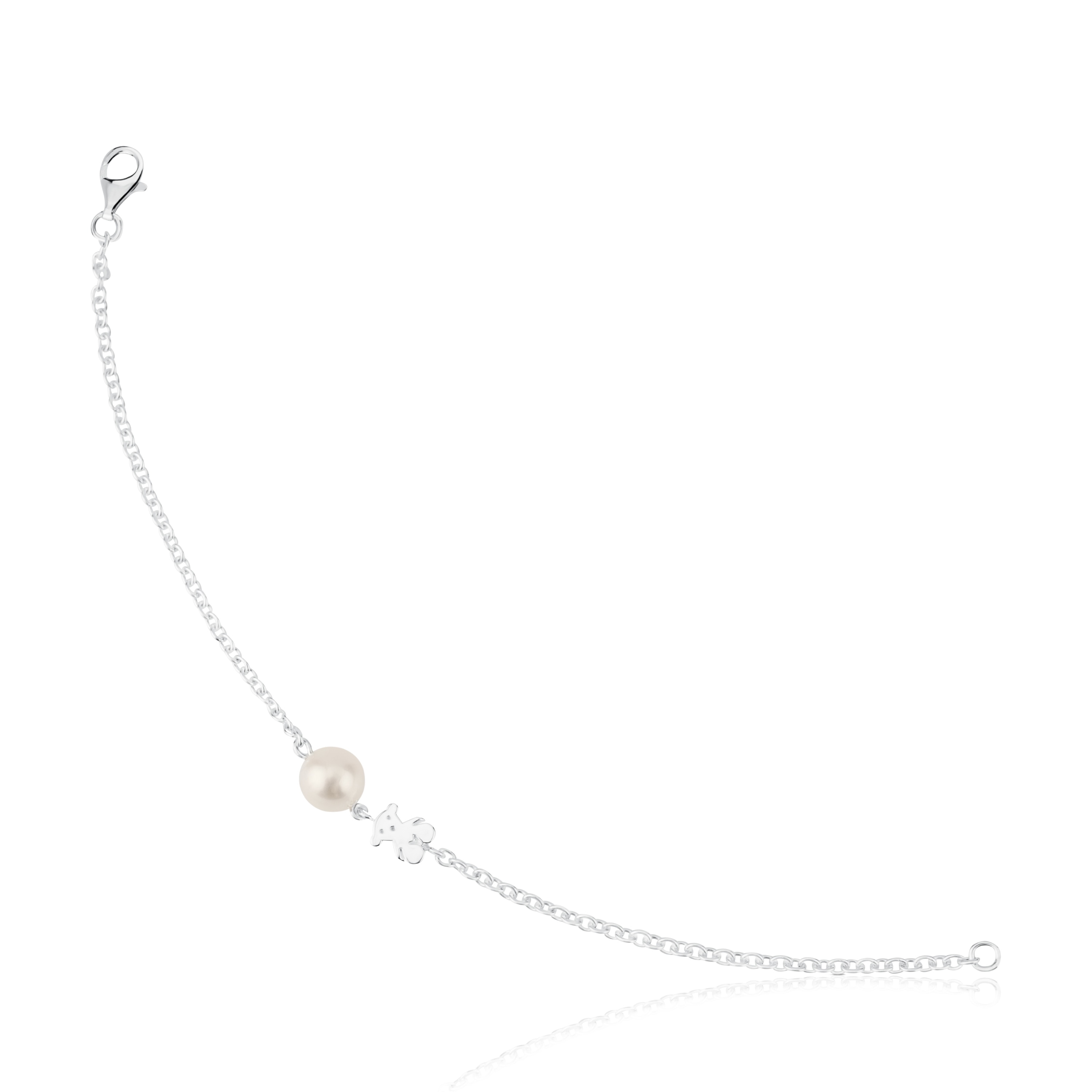Silver Sweet Dolls Bracelet with pearl