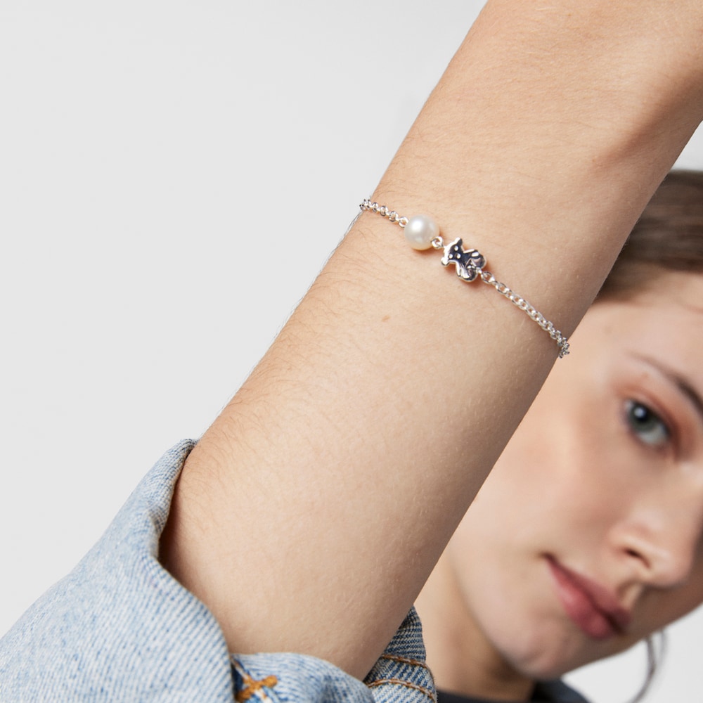 Pulsera de plata con perla cultivada Sweet Dolls image number 2