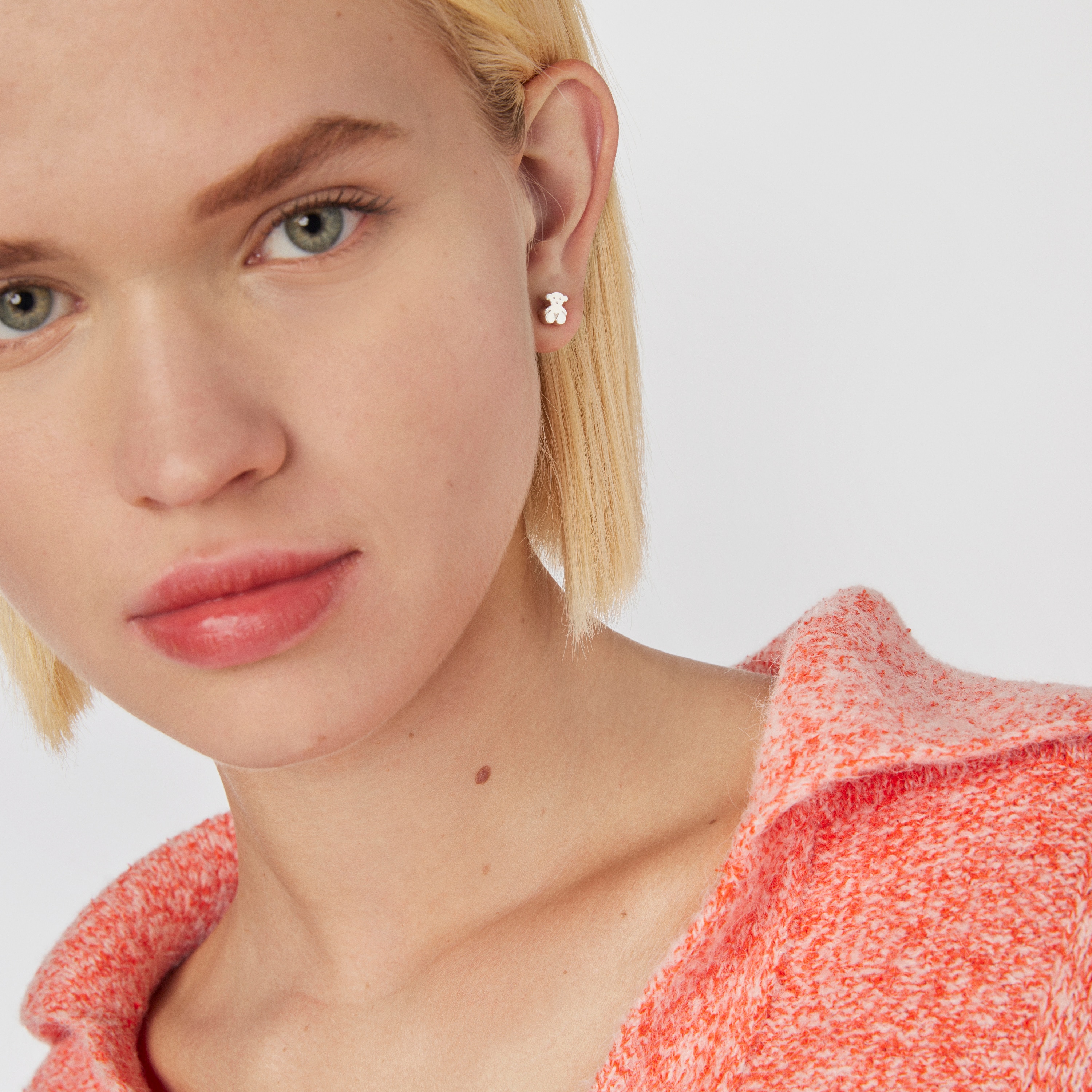 Silver Sweet Dolls Earrings with 0,7cm. motif