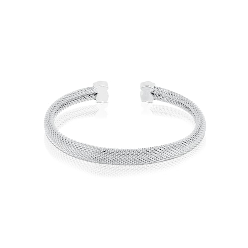 Mesh TOUS Silver Bangle Bear motif