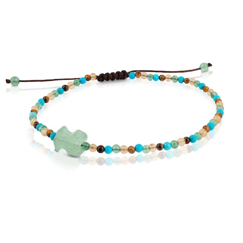 Pulsera de gemas multicolor motivo oso Tibet