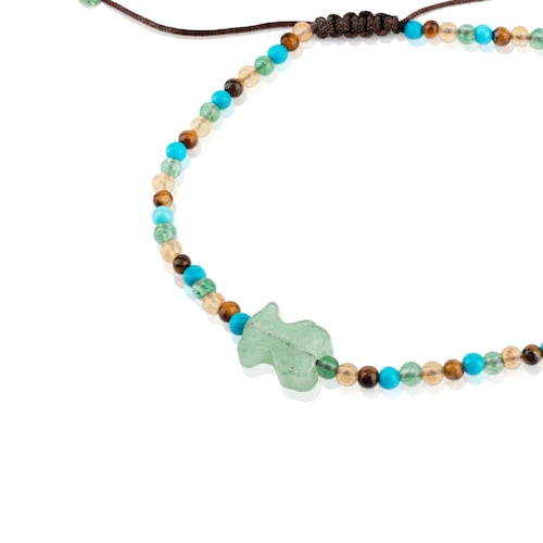 Pulsera de gemas multicolor motivo oso Tibet
