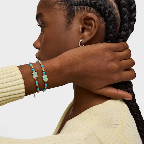 Pulsera de gemas multicolor motivo oso Tibet
