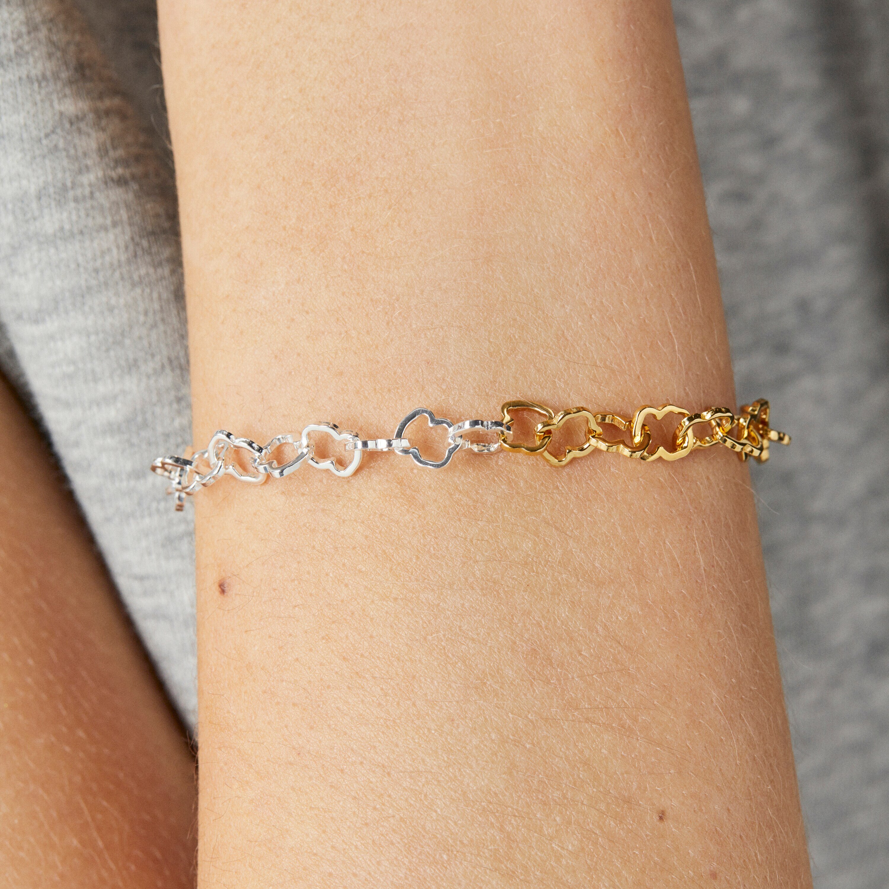 Two-tone TOUS Carrusel bear-motif Bracelet