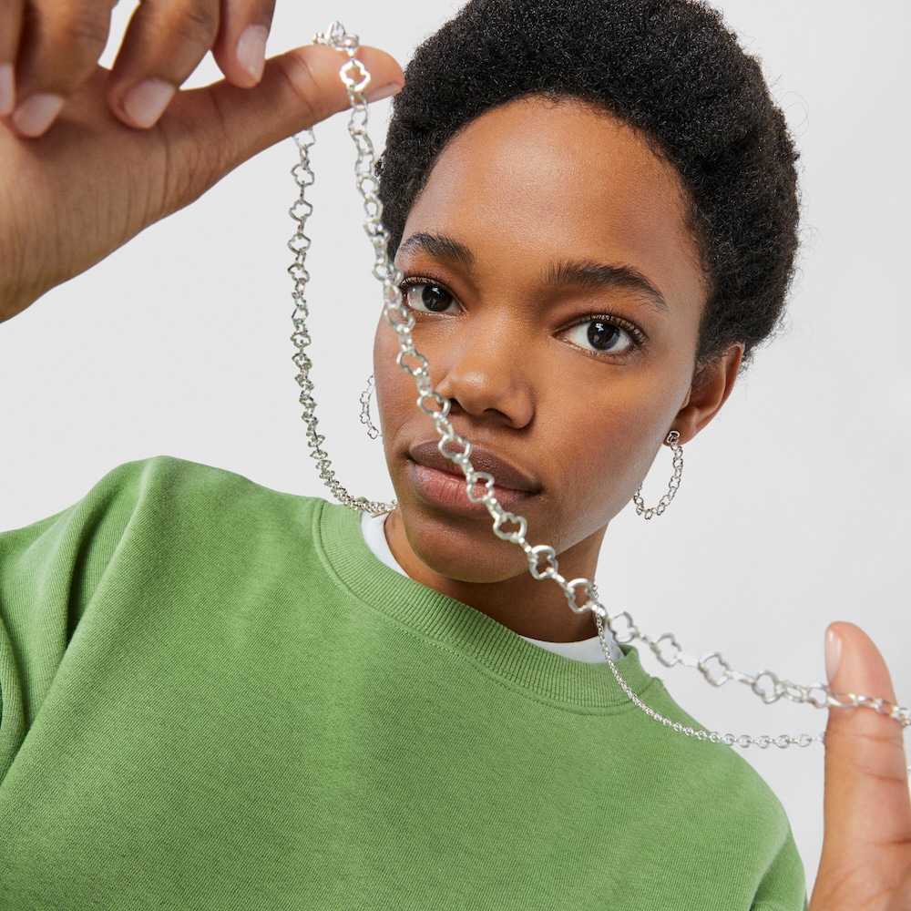 Silver TOUS Carrusel Charm necklace