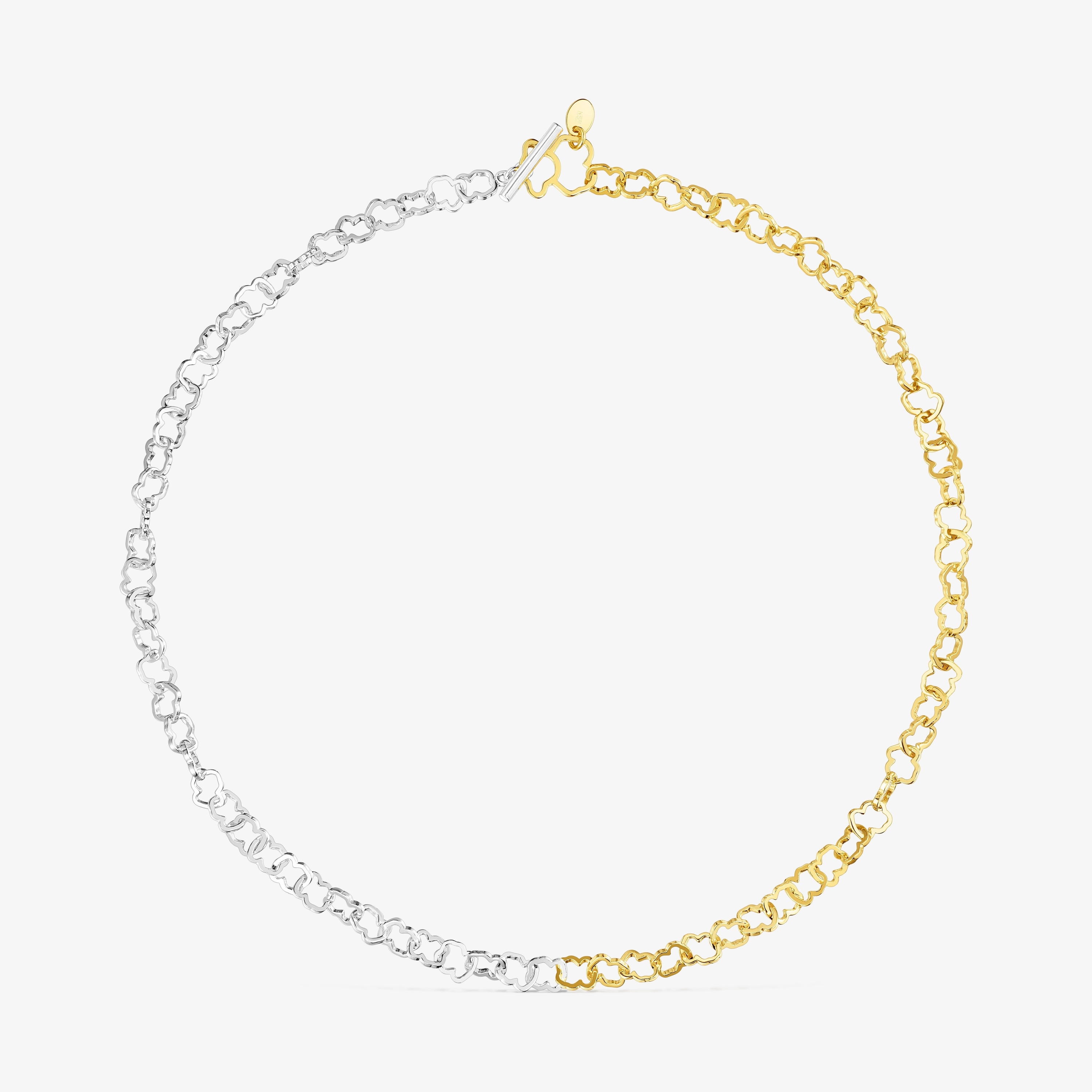 Two-tone TOUS Carrusel bear-motif Choker