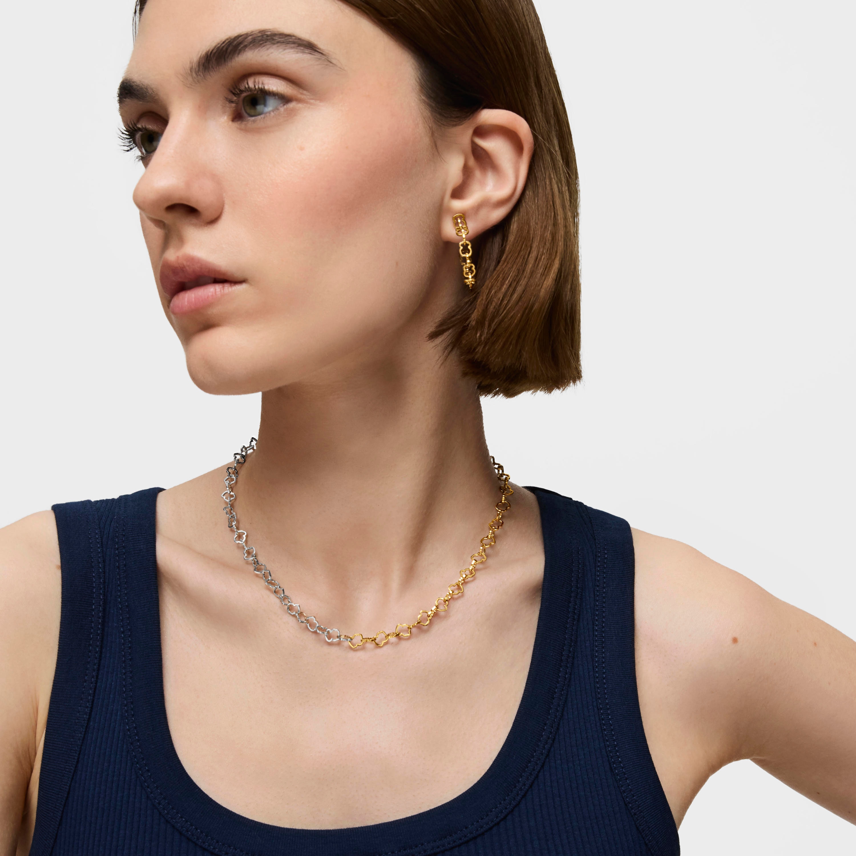 Two-tone TOUS Carrusel bear-motif Choker