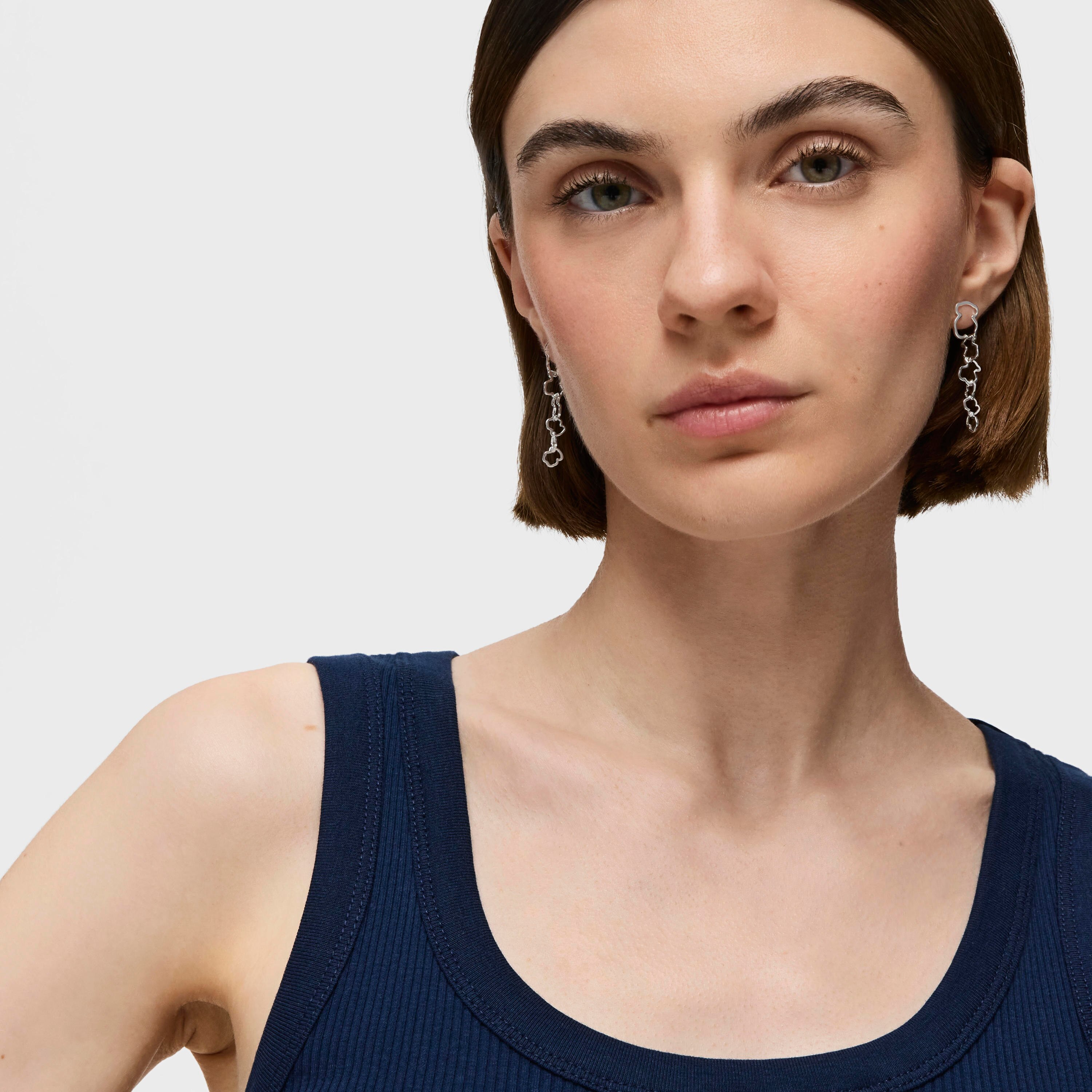 Long TOUS Carrusel bear-motif Earrings