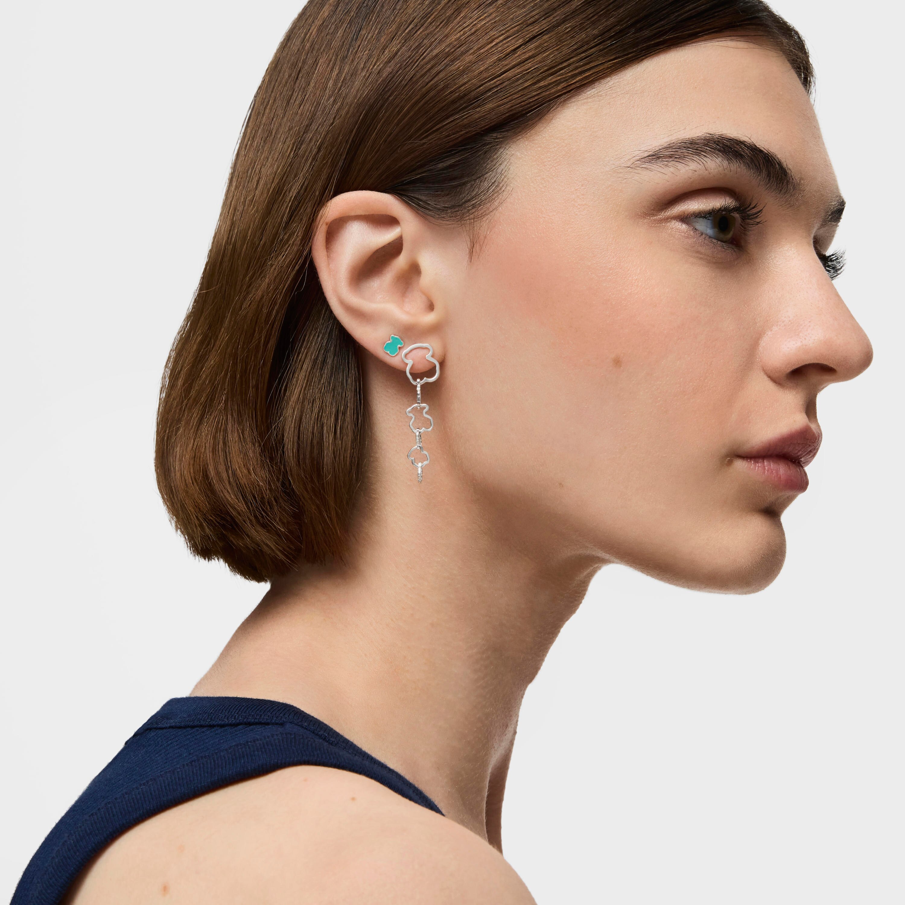 Long TOUS Carrusel bear-motif Earrings