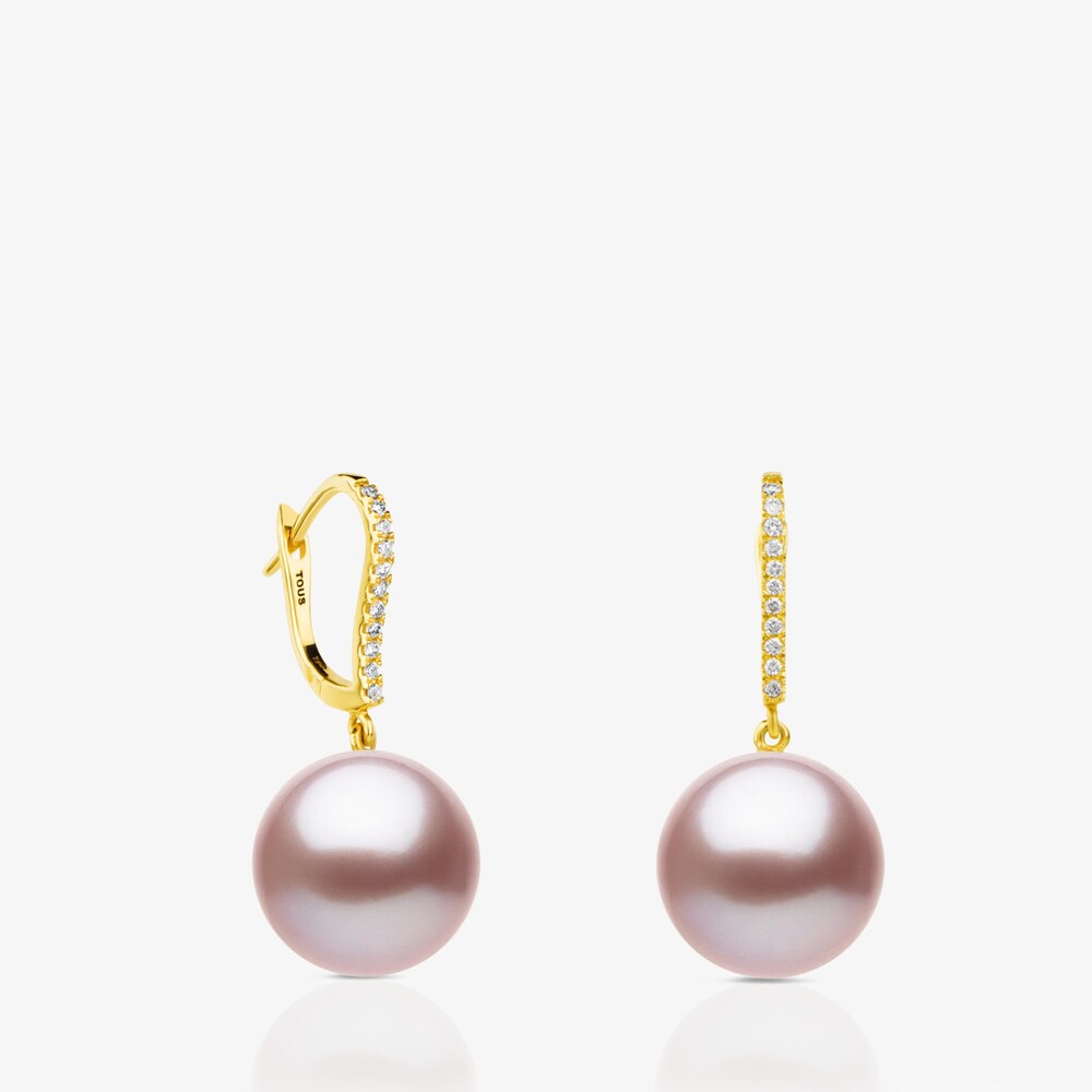 Pendientes de Novia de Oro con Perlas y Diamantes  ATELIER