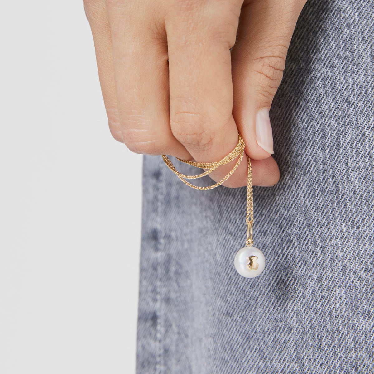 Gold Sweet Dolls Pendant with pearl