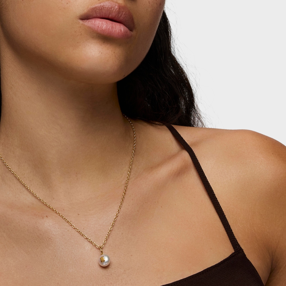 Gold Sweet Dolls Pendant with pearl image number 6