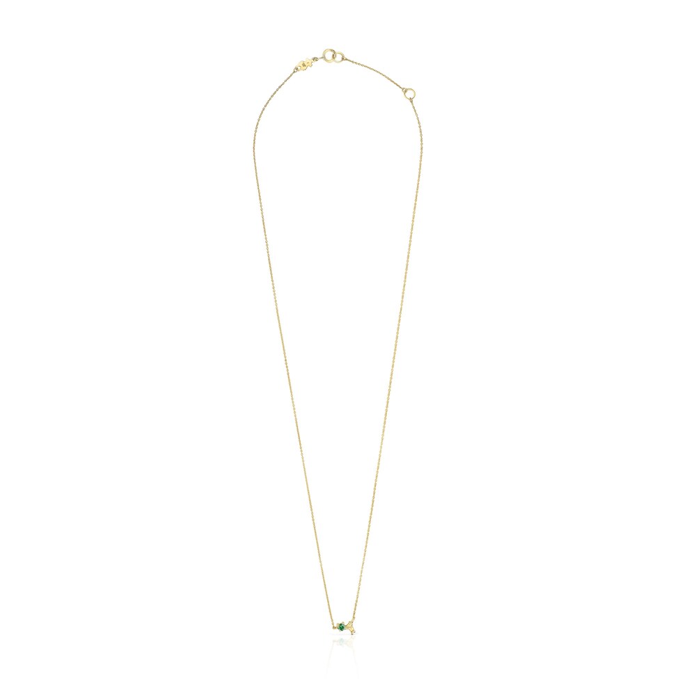 Collar de oro y tsavorita Teddy Bear