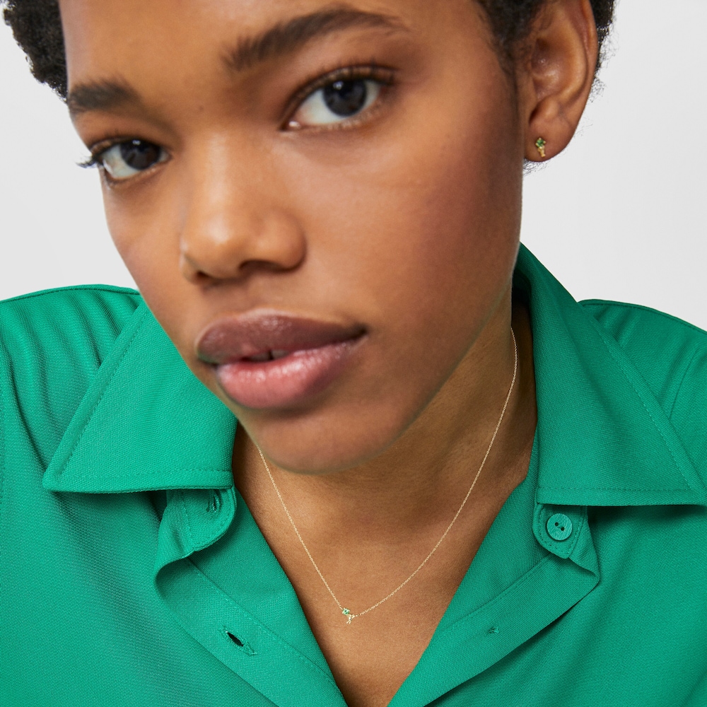 Collar de oro y tsavorita Teddy Bear