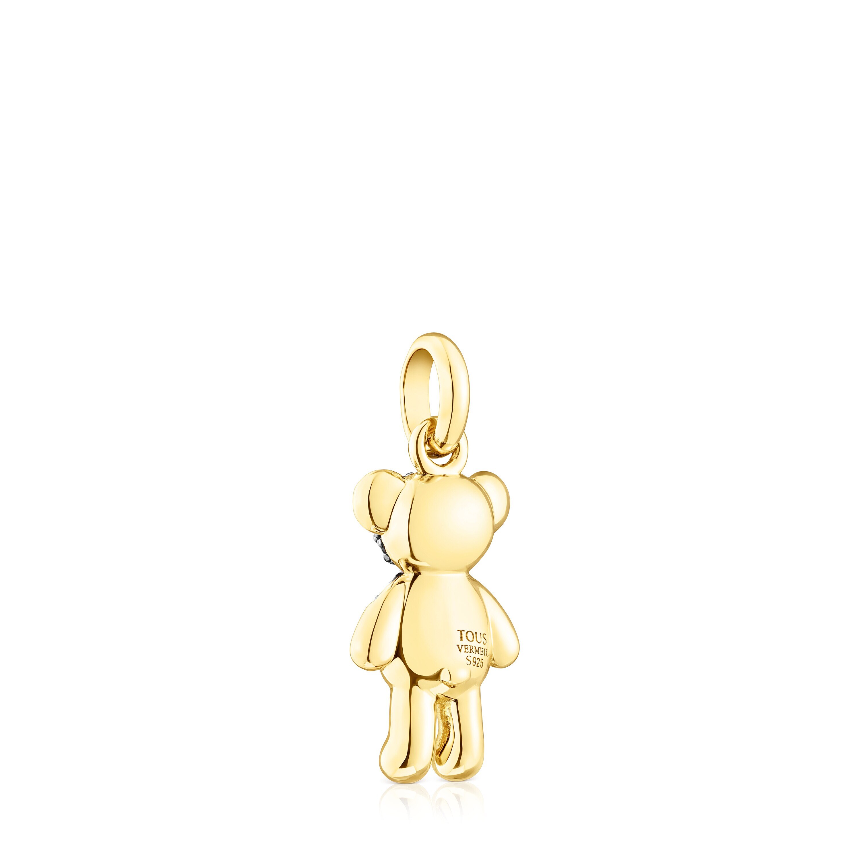 Silver vermeil TOUS Teddy Bear Splash Pendant with iolite