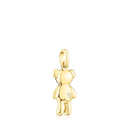 Silver vermeil TOUS Teddy Bear Splash Pendant with iolite