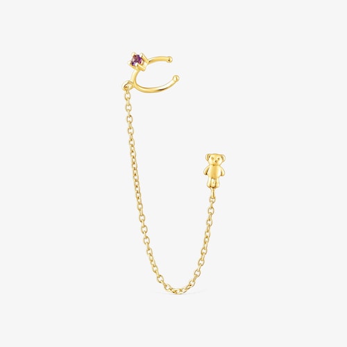 Earcuff in oro con gemma di ametista TOUS Teddy Bear