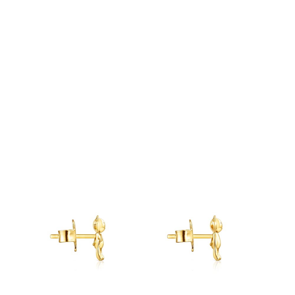 Pendientes con baño de oro 18 kt sobre plata Teddy Bear image number 1
