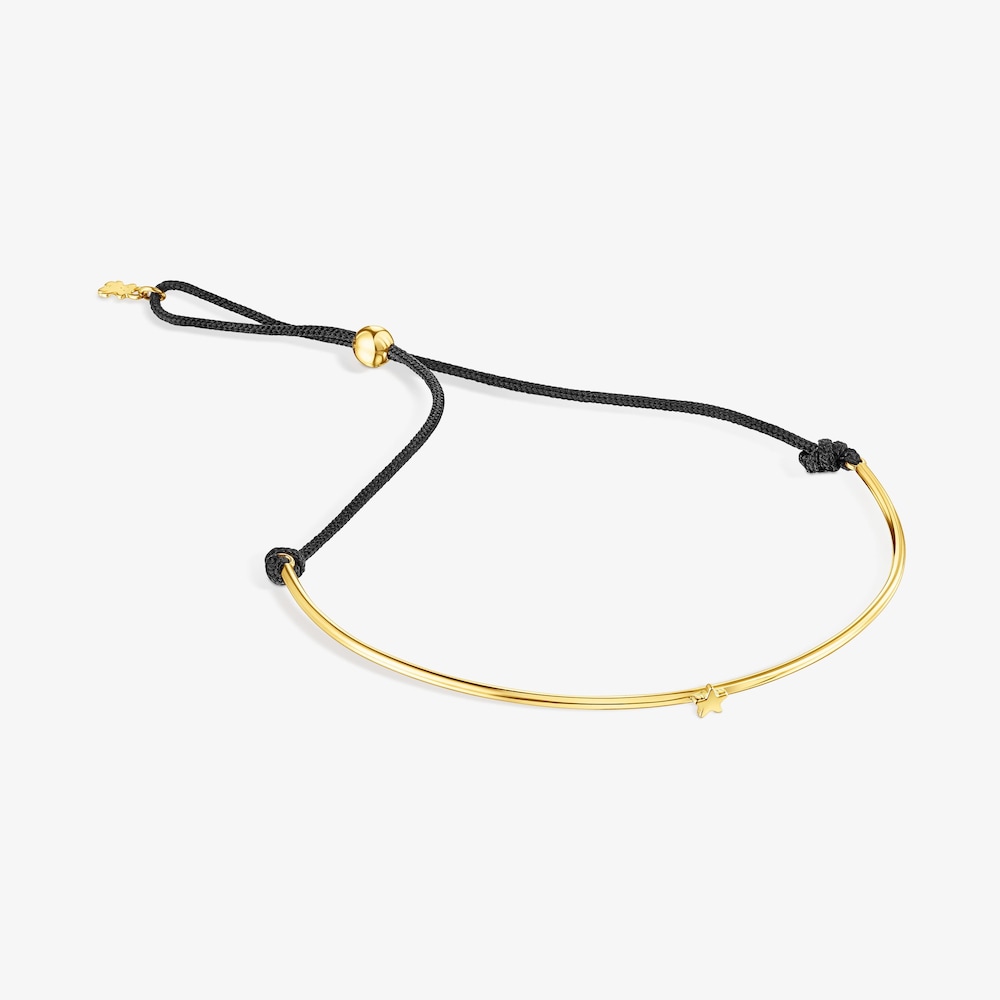 18K Solid Gold and nylon TOUS Cool Joy Bracelet with star