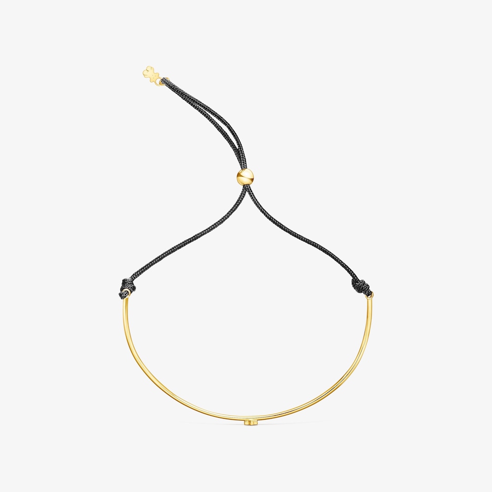 18K Solid Gold and nylon TOUS Cool Joy Bracelet with star