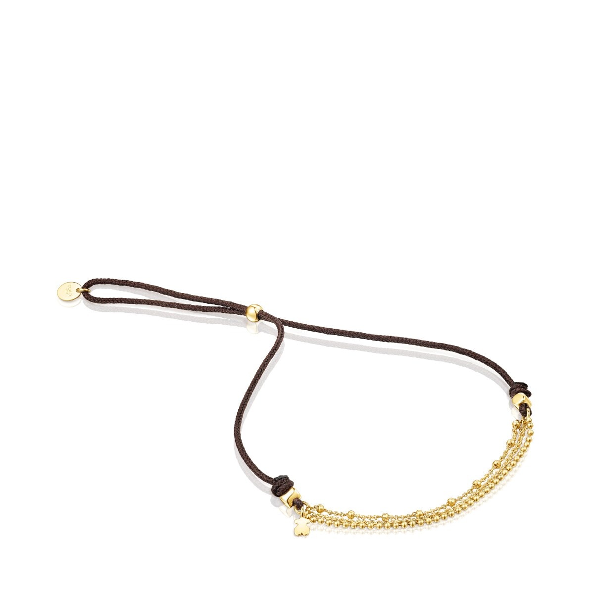 Pulsera de oro y nylon con cadenas Cool Joy image number 0
