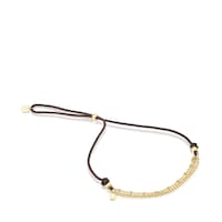 Pulsera de oro y nylon con cadenas Cool Joy