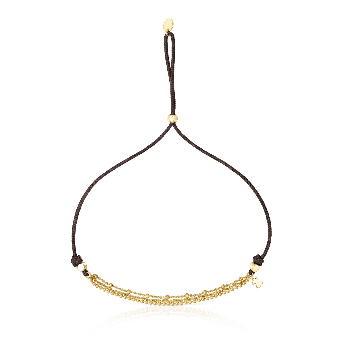 Pulsera de oro y nylon con cadenas Cool Joy image number 1