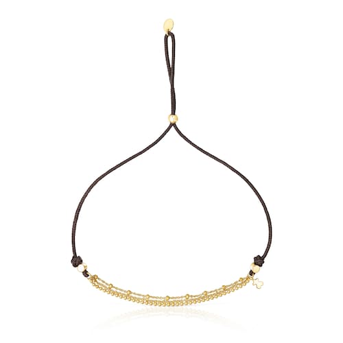 Gold and nylon TOUS Cool Joy Bracelet with chains