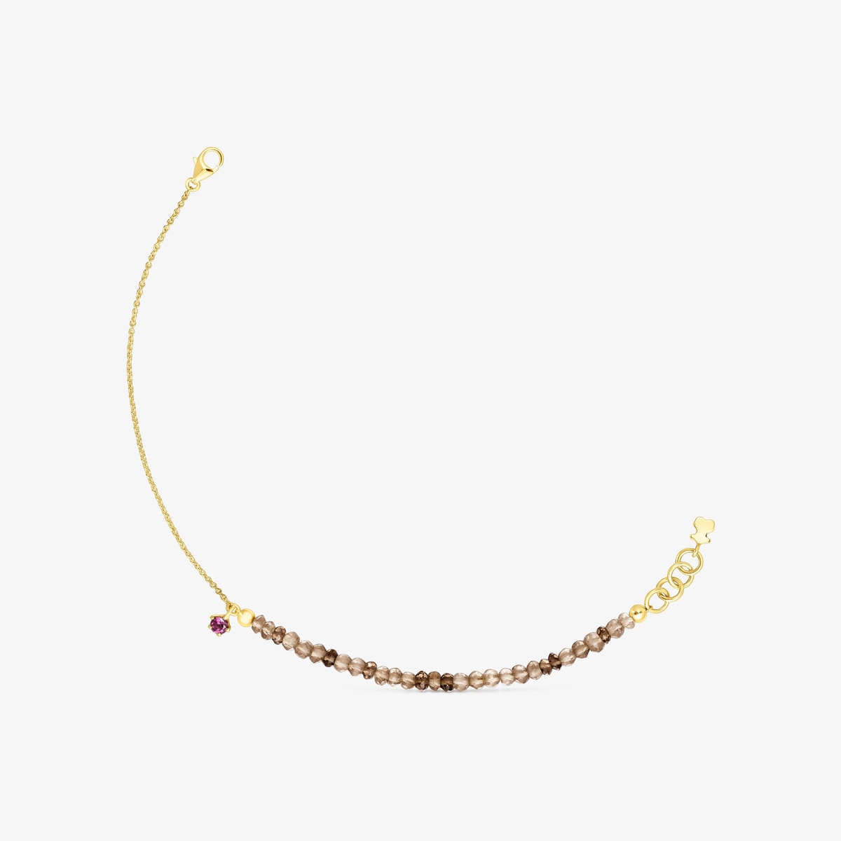 Tous - Pulsera De Oro Con Cuarzo Ahumado Y Rodolita Cool Joy - Dorado