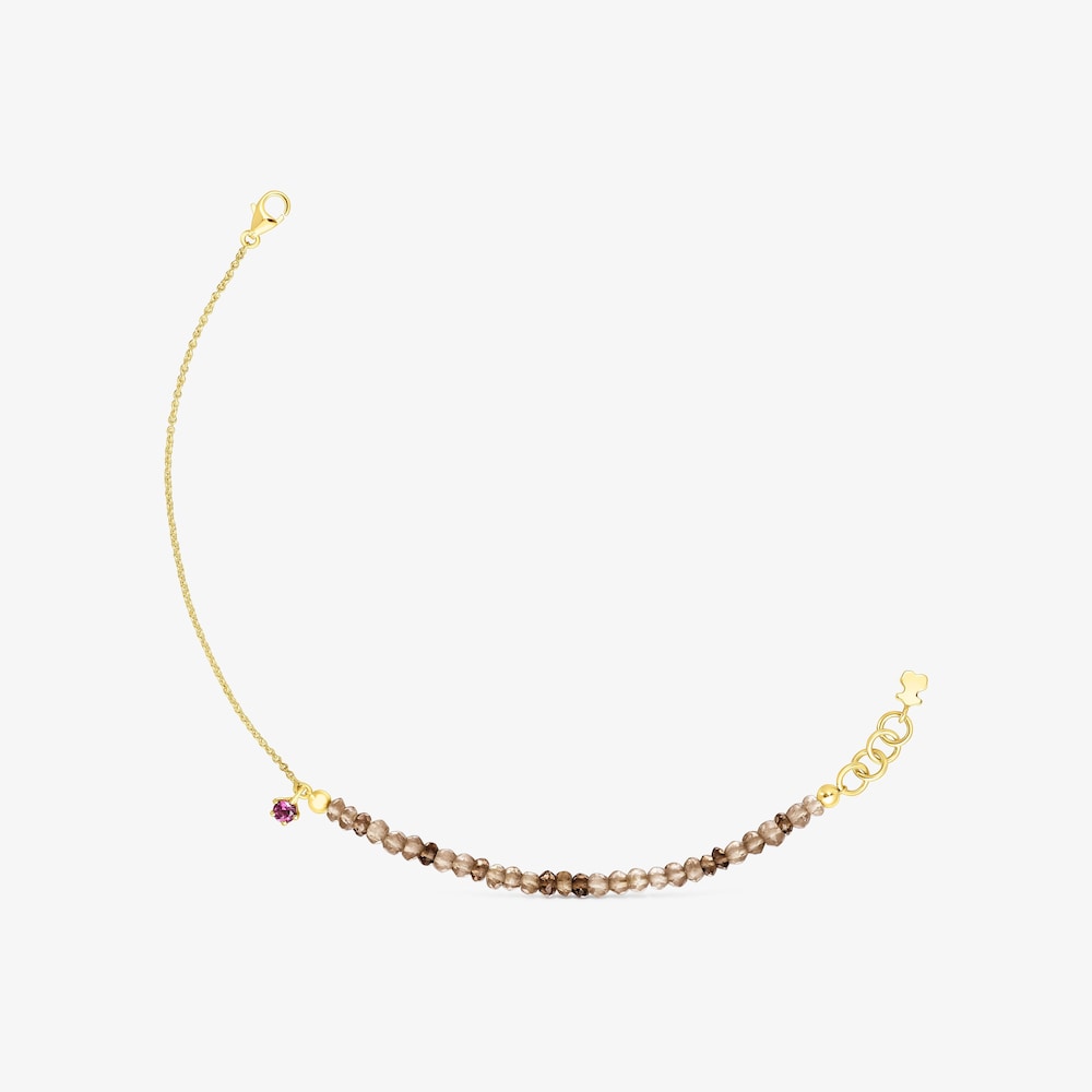 Zlat&yacute; N&aacute;ramok s&nbsp;dymov&yacute;m kremeňom a&nbsp;rodolitom Cool Joy